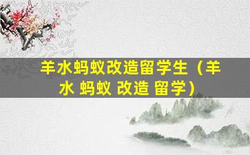 羊水蚂蚁改造留学生（羊水 蚂蚁 改造 留学）